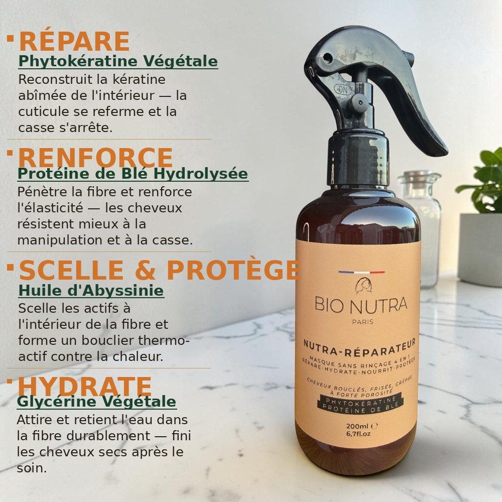 NUTRA-REPARATEUR: Masque sans rinçage réparateur et protecteur